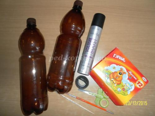 Пингвины своими руками из пластиковых бутылок. Зимние поделки из пластиковых бутылок. Пингвины 19