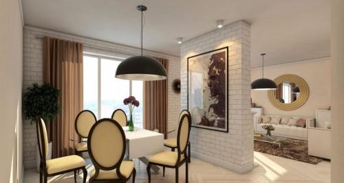 Несколько способов отделить кухню от гостиной перегородкой 12