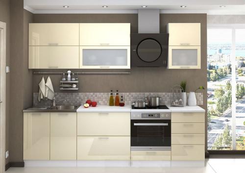 Цвет крем-брюле в интерьере. Матовый кухонный гарнитур в цвете ваниль и крем-брюле (подборка фото)