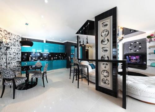 Несколько способов отделить кухню от гостиной перегородкой 01