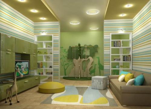 Гостиная и детская в одной комнате. Дизайн гостиной совмещенной с детской