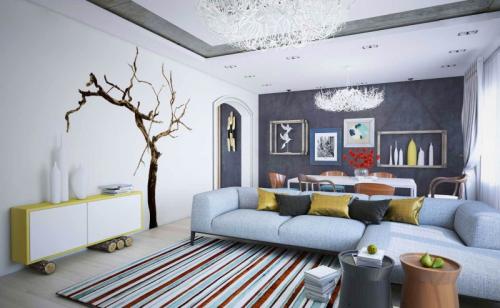 Сочетание серого цвета с другими цветами в интерьере. Серый цвет в интерьере — стильные и красивые сочетания в дизайне современного интерьера (102 фото)