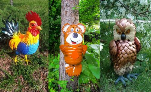 Животные из пластиковых бутылок с инструкцией. Птицы и животные из пластиковых бутылок своими руками (36 фото)