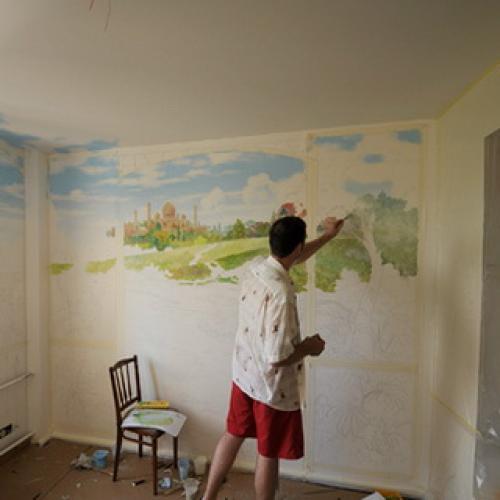 Художественная роспись стен своими руками техника краски и трафареты. Как расписать стену в квартире своими руками (с фото) 06 Художественная роспись стен своими руками техника краски и трафареты. Как расписать стену в квартире своими руками (с фото) 06