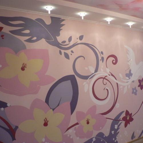 Художественная роспись стен своими руками техника краски и трафареты. Как расписать стену в квартире своими руками (с фото) 03 Художественная роспись стен своими руками техника краски и трафареты. Как расписать стену в квартире своими руками (с фото) 03