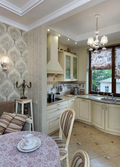 Дизайн кухни в стиле прованс 06