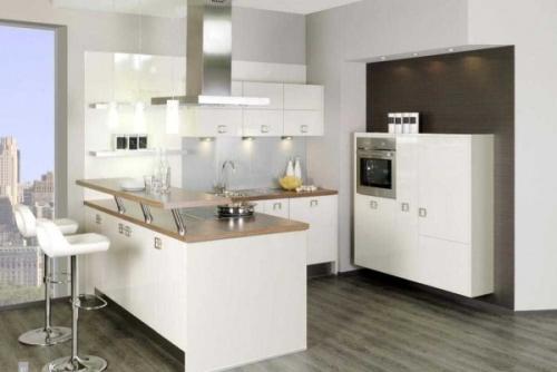 Барная стойка на кухне у стены. Разновидности барных стоек