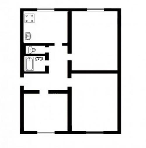 Планировка 1 комнатной квартиры брежневки. Типовая планировка квартир «Сталинки»