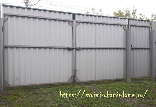 Как сделать ворота и калитку из профнастила своими руками. Итак как поставить забор из профнастила своими рукам — поэтапно.