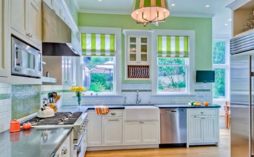 На кухне салатовые обои. Разрабатываем дизайн 04 На кухне салатовые обои. Разрабатываем дизайн 04