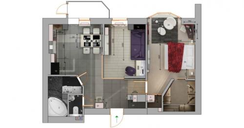 2 х комнатная брежневка вагон перепланировка. Перепланировка двухкомнатной квартиры