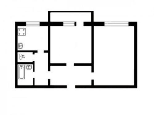 Планировка 1 комнатной квартиры брежневки. Типовая планировка квартир «Сталинки»