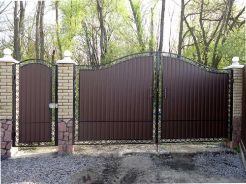 Ворота из профнастила в рамке. Ворота из профнастила — 135 фото, как установить своими руками разные типы ворот