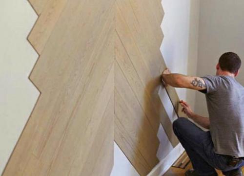 Крепление ламината на стену. КАК УЛОЖИТЬ ЛАМИНАТ НА СТЕНУ СВОИМИ РУКАМИ? 09