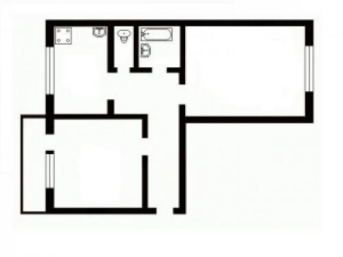 Планировка 1 комнатной квартиры брежневки. Типовая планировка квартир «Сталинки»