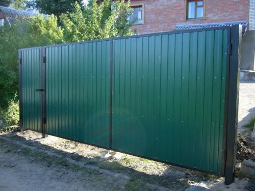 Ворота из профнастила в рамке. Ворота из профнастила — 135 фото, как установить своими руками разные типы ворот