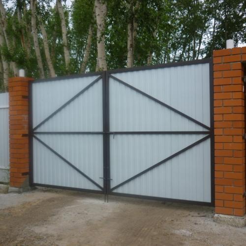 Ворота из профнастила в рамке. Ворота из профнастила — 135 фото, как установить своими руками разные типы ворот