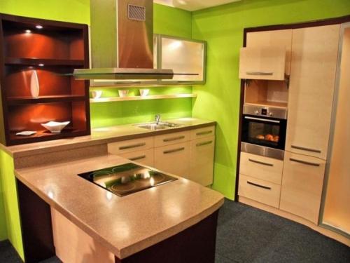 На кухне салатовые обои. Разрабатываем дизайн 08 На кухне салатовые обои. Разрабатываем дизайн 08