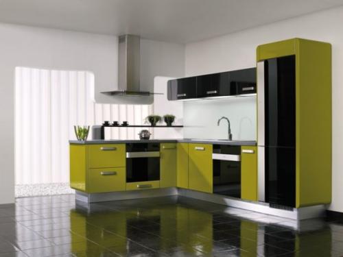 Кухня зеленая с коричневым. Сочетание цветов для зеленой кухни.