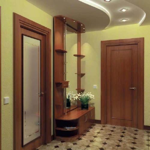 Интерьер узкого коридора в квартире. Полы 04 Интерьер узкого коридора в квартире. Полы 04