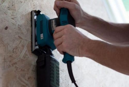 Приклеятся ли обои на ОСБ. Шлифование поверхности ОСБ