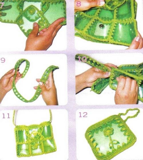 Как сделать из пластиковой бутылки сумку. Простая сумка из пластиковых бутылок