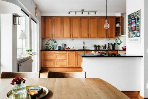 Дизайн кухни студии с перегородкой. Кухня в маленькой квартире-студии: фото дизайна