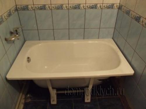 Установка стальной ванны на уголки. Как можно установить стальную ванну