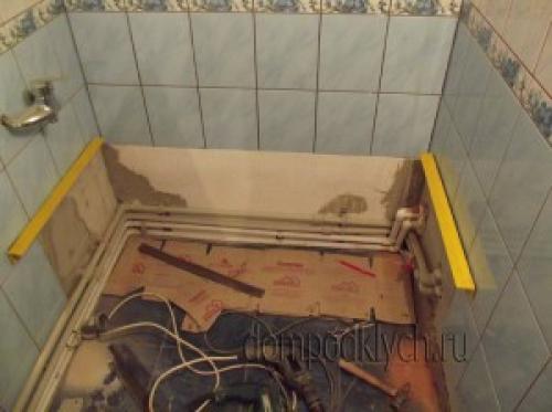 Установка стальной ванны на уголки. Как можно установить стальную ванну