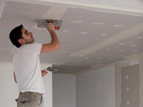 Потолок из гипсокартона отделка под покраску. Отделка