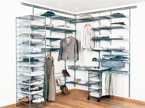 Сетчатые гардеробные системы, как спланировать. Материалы