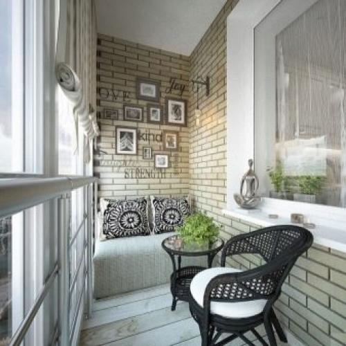 На балконе кирпичная кладка. Особенности отделки декоративным кирпичом 10