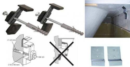 Комплект для крепления ванны к стене. Крепление к стене