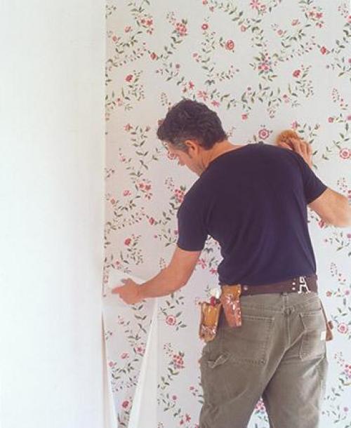 Отделка стен своими руками дешево. Иде.  Обои