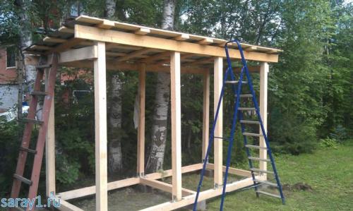 Углярка с дровником. Дровник своими руками.