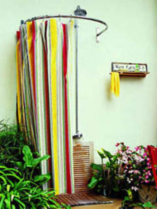 Летний душ из бруса своими руками.  Простейшие способы организации летнего душа