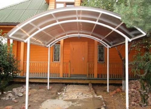 Прямой навес из поликарбоната. Навесы из поликарбоната — самостоятельное изготовление и особенности проектирования (100 фото)