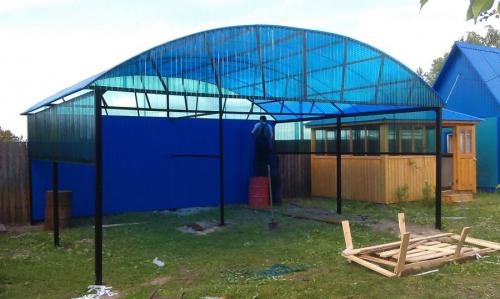 Прямой навес из поликарбоната. Навесы из поликарбоната — самостоятельное изготовление и особенности проектирования (100 фото)