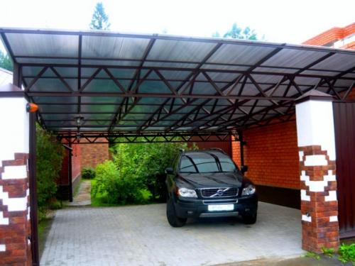 Прямой навес из поликарбоната. Навесы из поликарбоната — самостоятельное изготовление и особенности проектирования (100 фото)