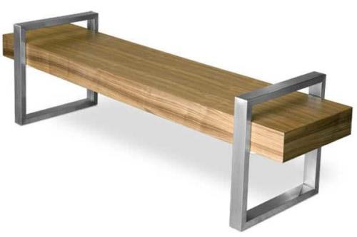 Скамейки из металла и дерева. Из металла и дерева