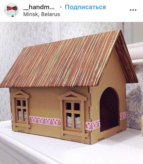 Домик из картона для кукол своими руками