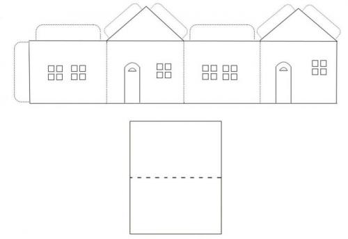 Новогодний сказочный домик своими руками. Новогодний домик из картона своими руками: здания одинаковые, но разные