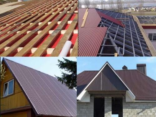 Примыкание двух крыш из профнастила. Как покрыть крышу профнастилом своими руками пошаговая инструкция