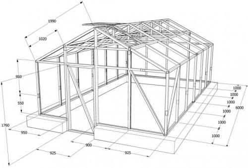 Монтаж поликарбоната на двускатную теплицу. Как собрать теплицу из поликарбоната своими руками