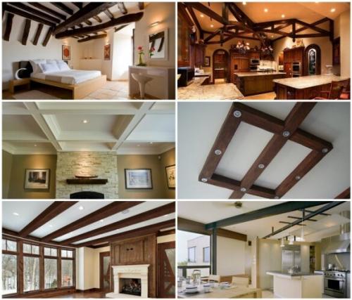 Чем покрасить деревянные балки на потолке. Разновидности фальшбалок