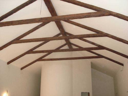 Балки в интерьере гостиной. Выбор цвета