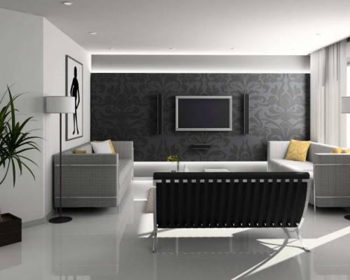 Черно-белый интерьер и его сочетания 02