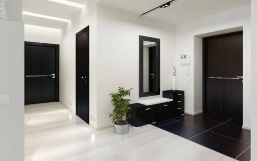 Черно-белый интерьер и его сочетания 06