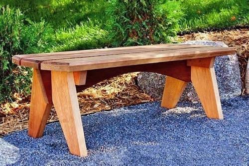 Садовая скамейка со спинкой из дерева своими руками чертежи. Простая садовая скамейка