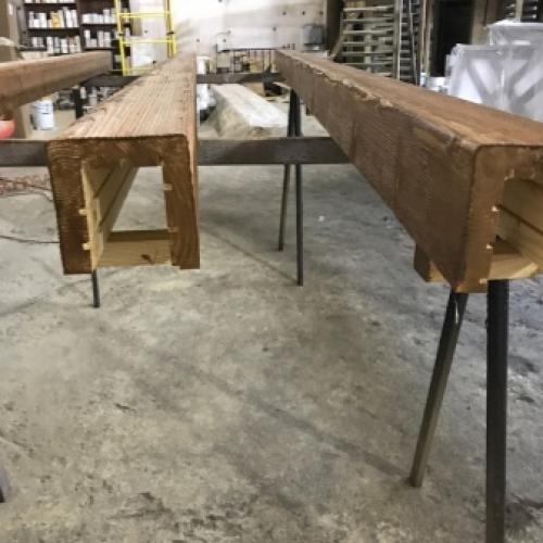 Кухня с балками на потолке. Материалы 02